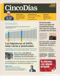 Portada de Cinco Días (Espagne)