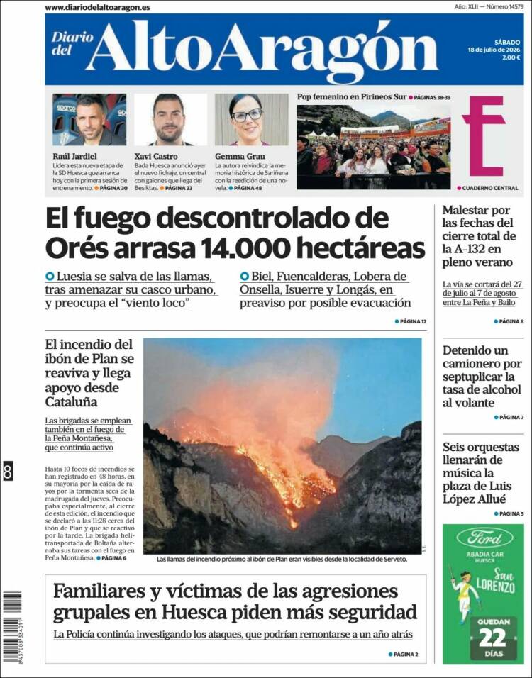 Portada de Diario del AltoAragón (Espa&ntilde;a)