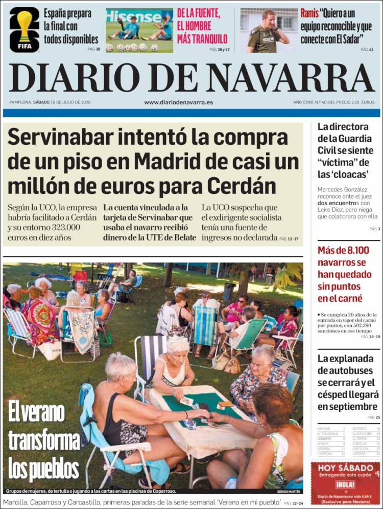 Portada de Diario de Navarra (Spain)