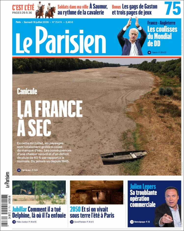 Portada de Le Parisien (France)