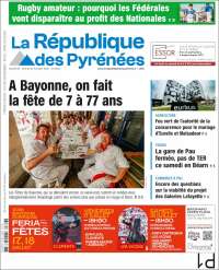 Portada de La République des Pyrénées (Francia)