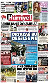 Portada de Hürriyet (Turqu&iacute;a)