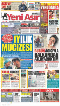 Portada de Yeni Asır (Turqu&iacute;a)