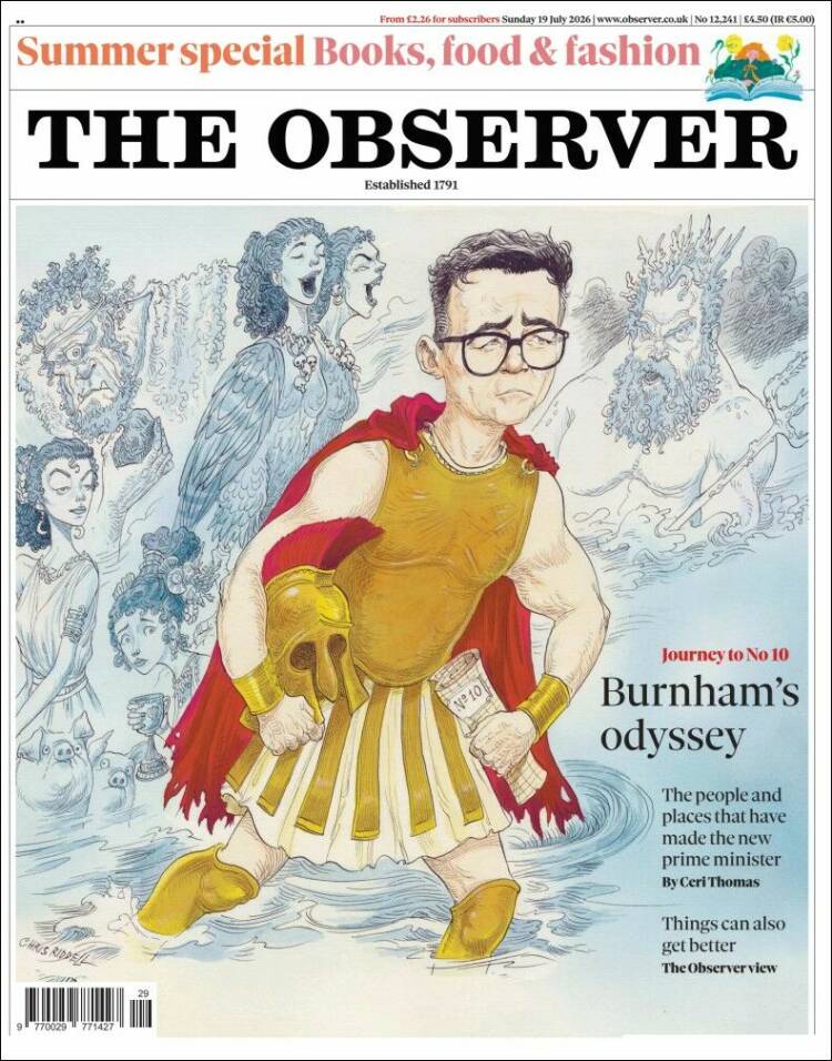 Portada de The Observer (United Kingdom)