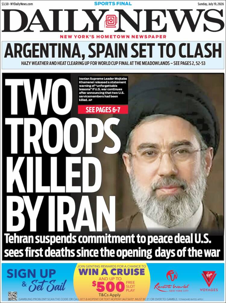 Portada de Daily News - New York (&Eacute;tats-Unis)
