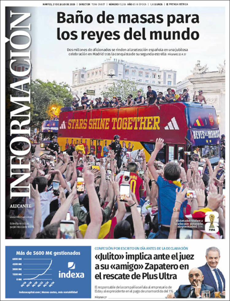 Portada de Diario Información (Espa&ntilde;a)