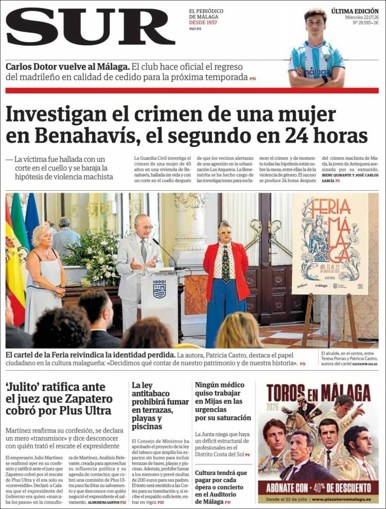 Portada de Diario el Sur (Spain)
