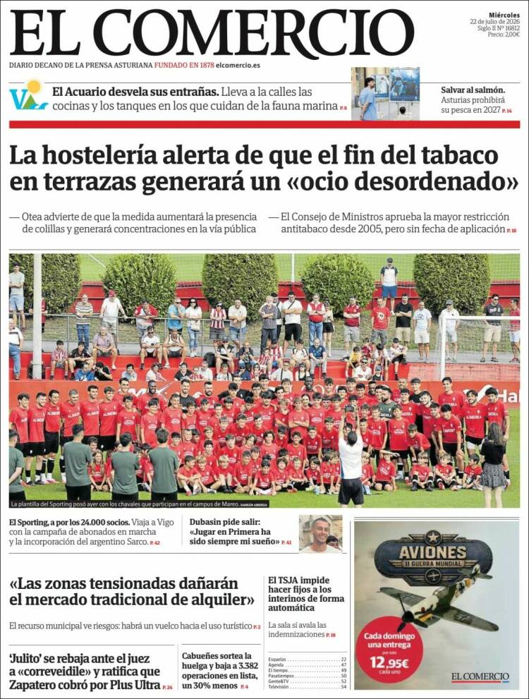 Portada de El Comercio - Gijón (Spain)