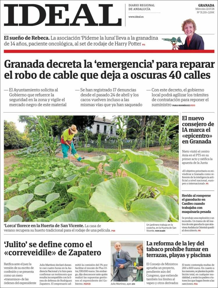 Portada de Ideal (Spain)