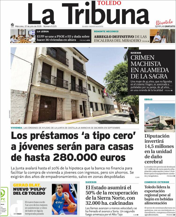 Portada de La Tribuna de Toledo (Spain)