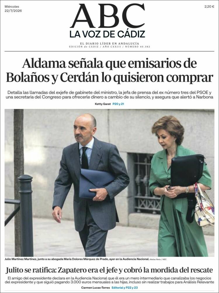Portada de La Voz de Cádiz (Spain)