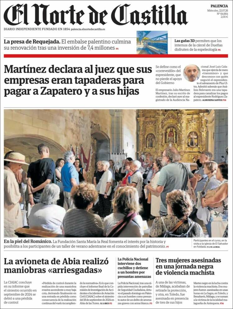 Portada de Norte de Castilla - Palencia (Spain)