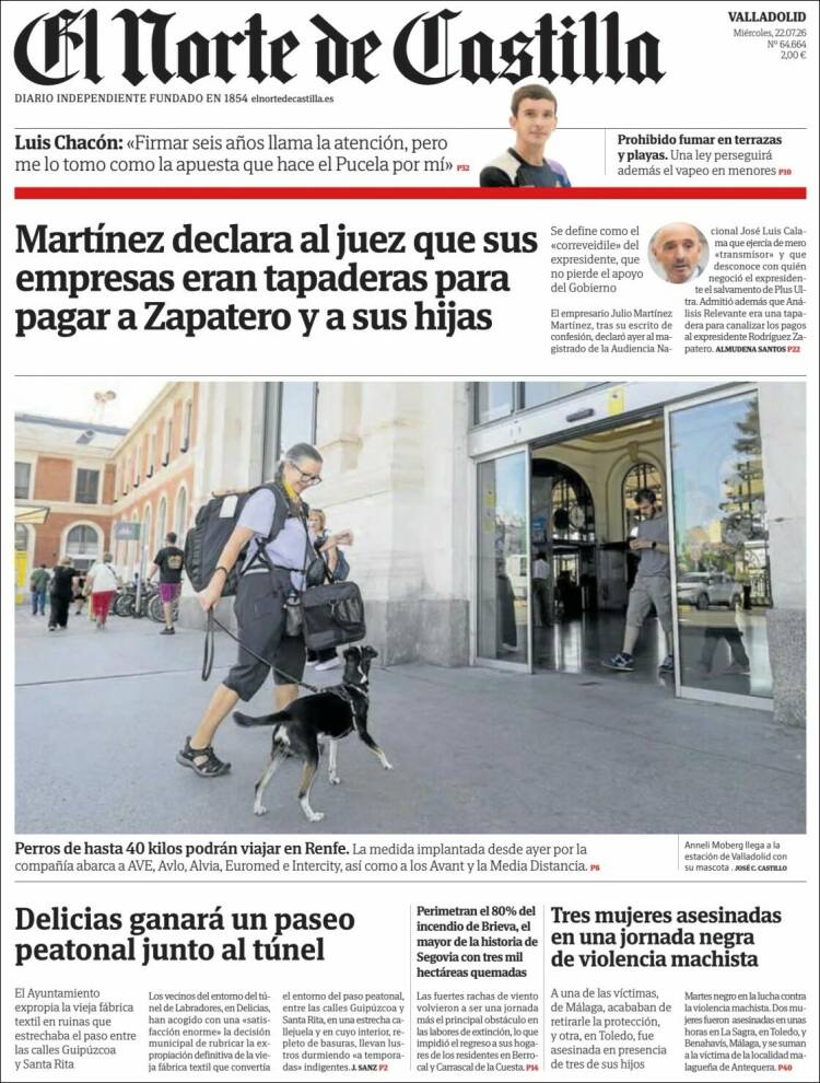 Portada de Norte de Castilla - Valladolid (Spain)