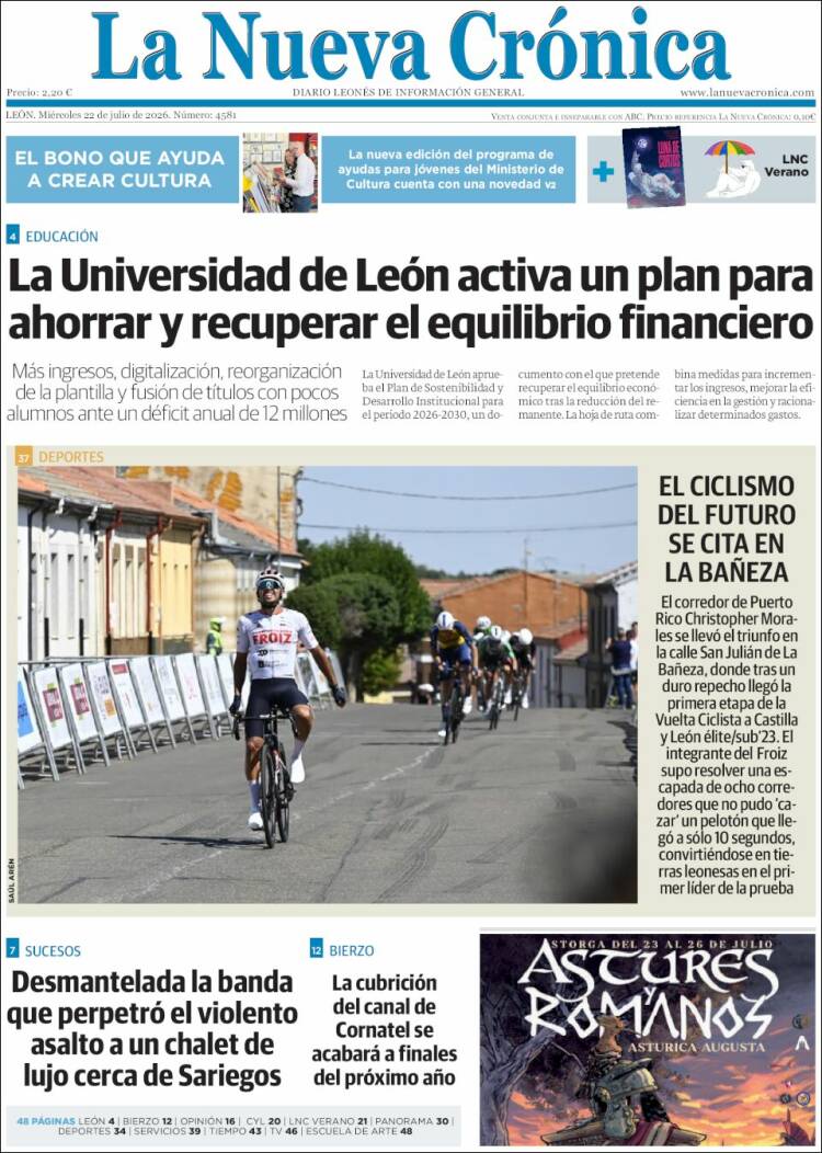 Portada de La Nueva Crónica (Spain)
