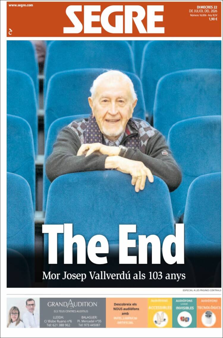 Portada de Segre (Spain)