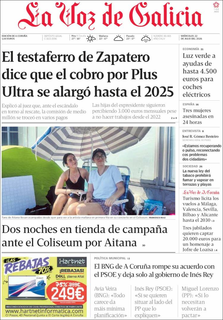 Portada de La Voz de Galicia (Spain)