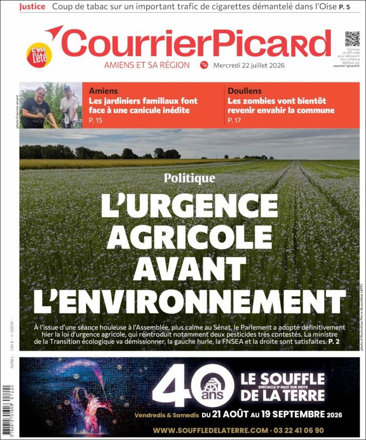 Portada de Courrier Picard (France)