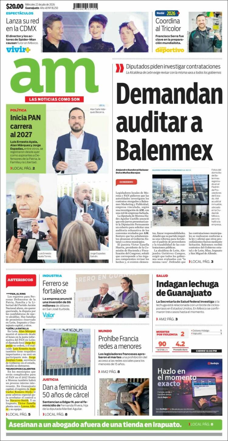 Portada de Al Día A.M. (Mexico)