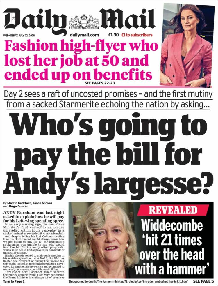Portada de Daily Mail (United Kingdom)
