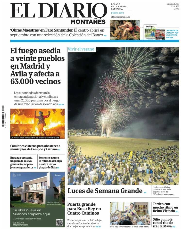 Portada de El Diario Montañés (Espa&ntilde;a)