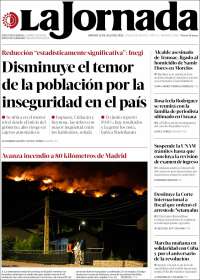 Portada de La Jornada (Mexique)