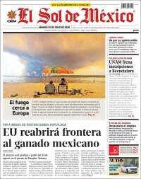 Portada de El Sol de México (Mexique)