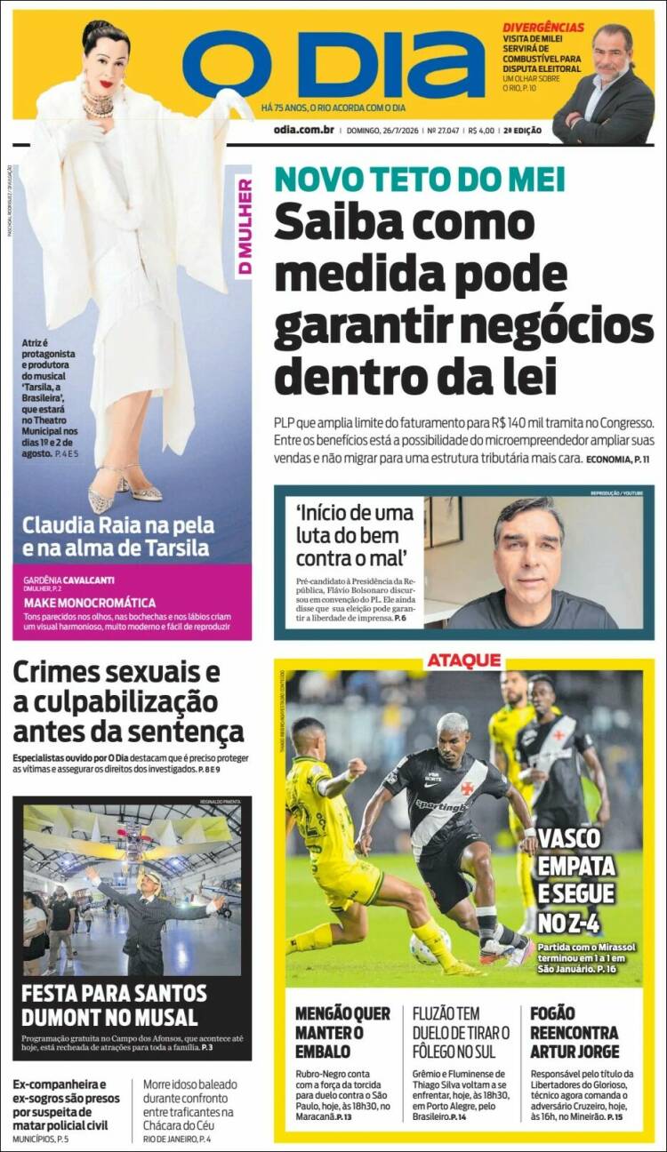 Portada de O Dia (Brasil)