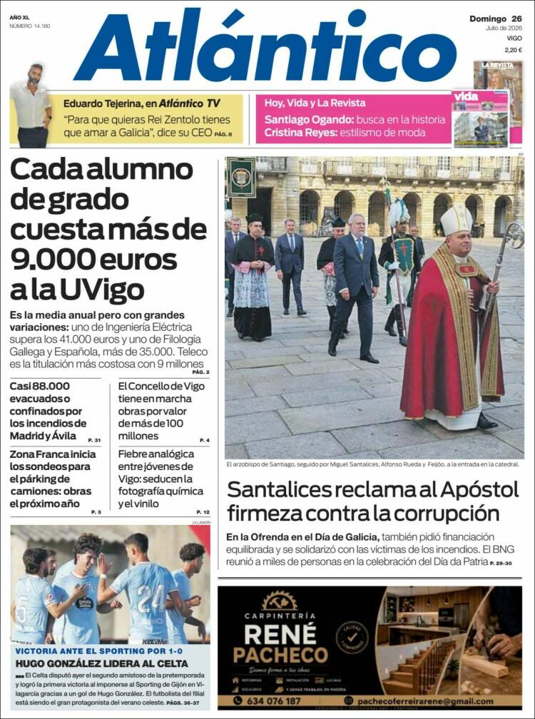Portada de Atlántico Diario (Espa&ntilde;a)