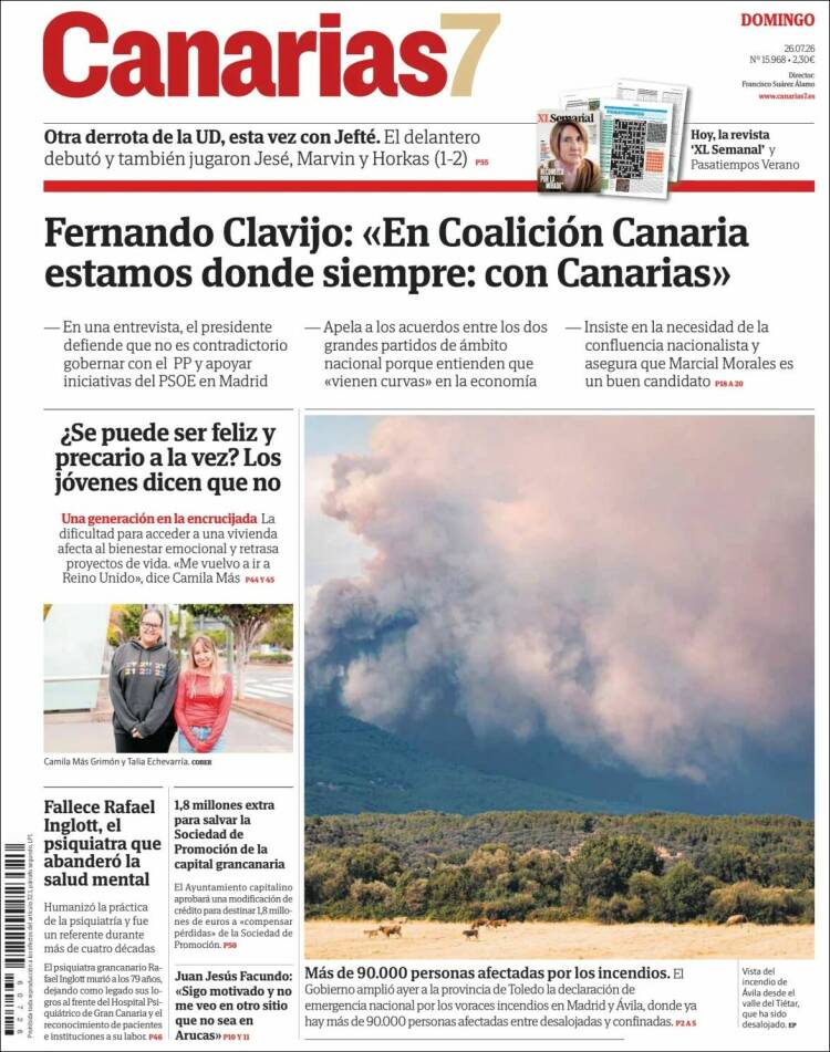 Portada de Canarias 7 (Espa&ntilde;a)