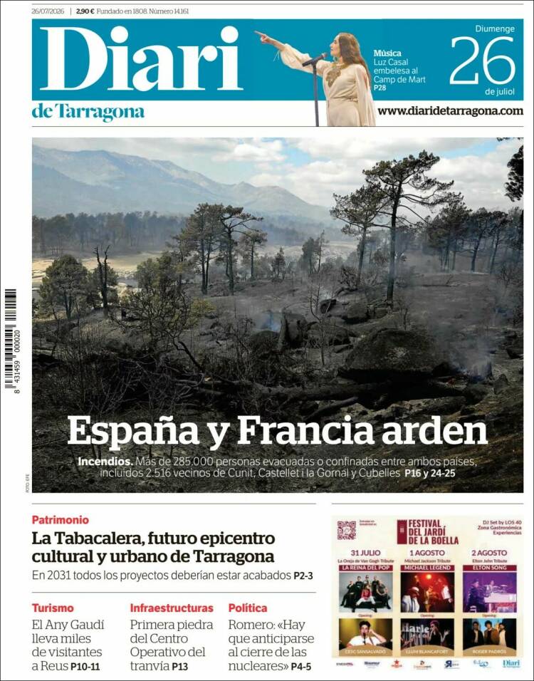 Portada de Diari de Tarragona (Espa&ntilde;a)