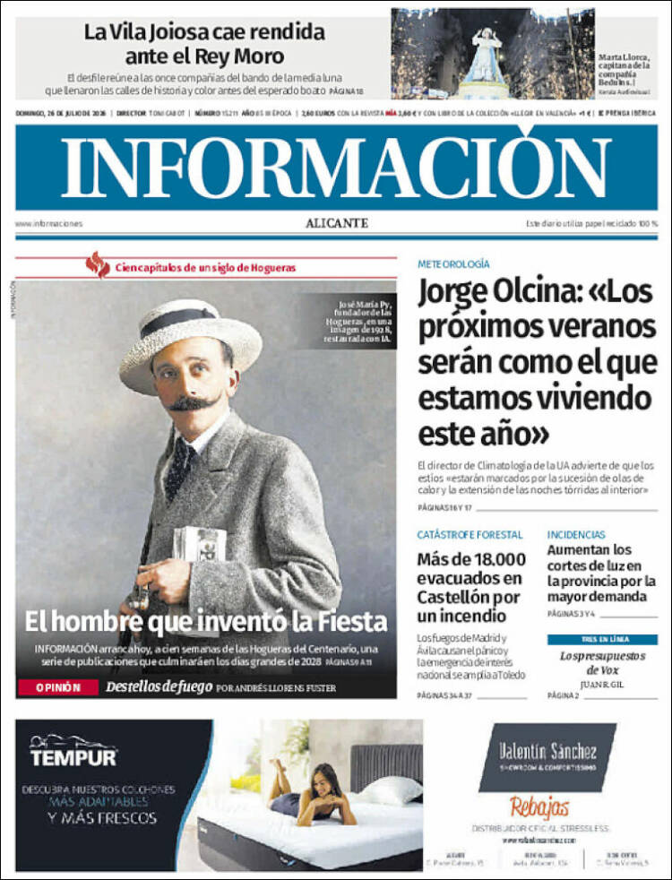 Portada de Diario Información (Espa&ntilde;a)