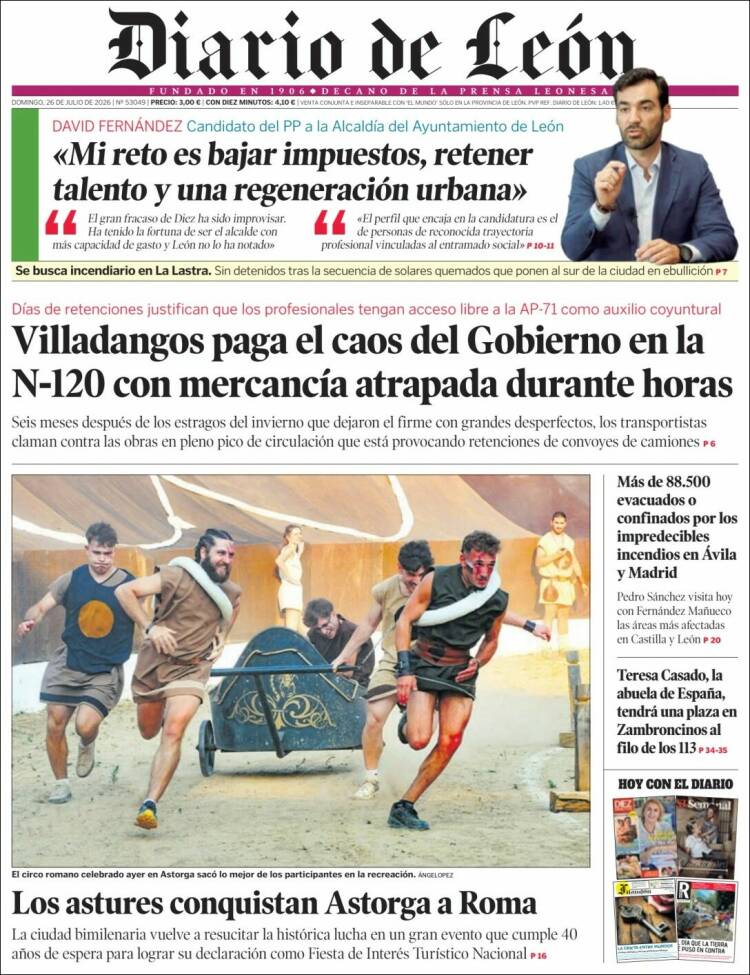Portada de Diario de León (Espa&ntilde;a)
