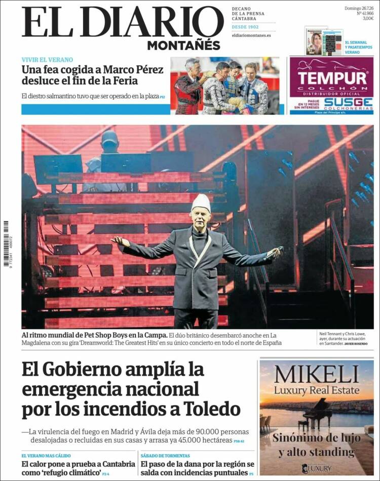 Portada de El Diario Montañés (Espa&ntilde;a)