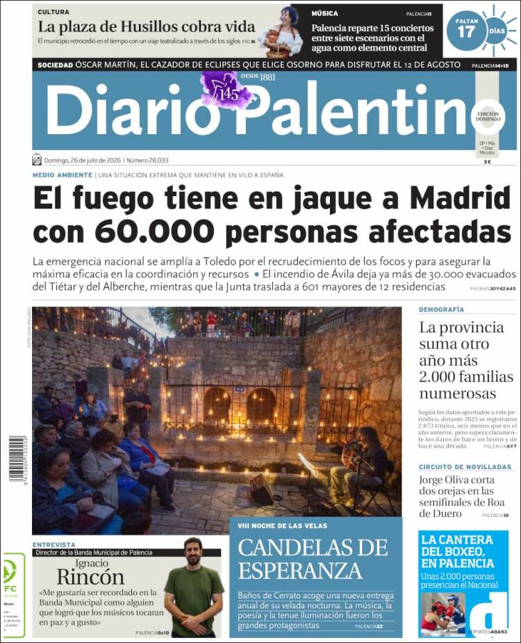 Portada de Diario Palentino (Espa&ntilde;a)
