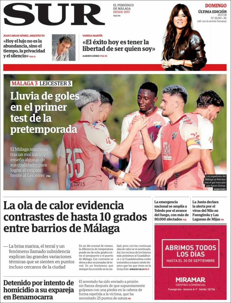 Portada de Diario el Sur (Espa&ntilde;a)