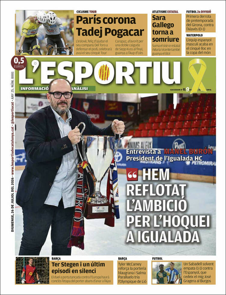 Portada de L'Esportiu (Espa&ntilde;a)