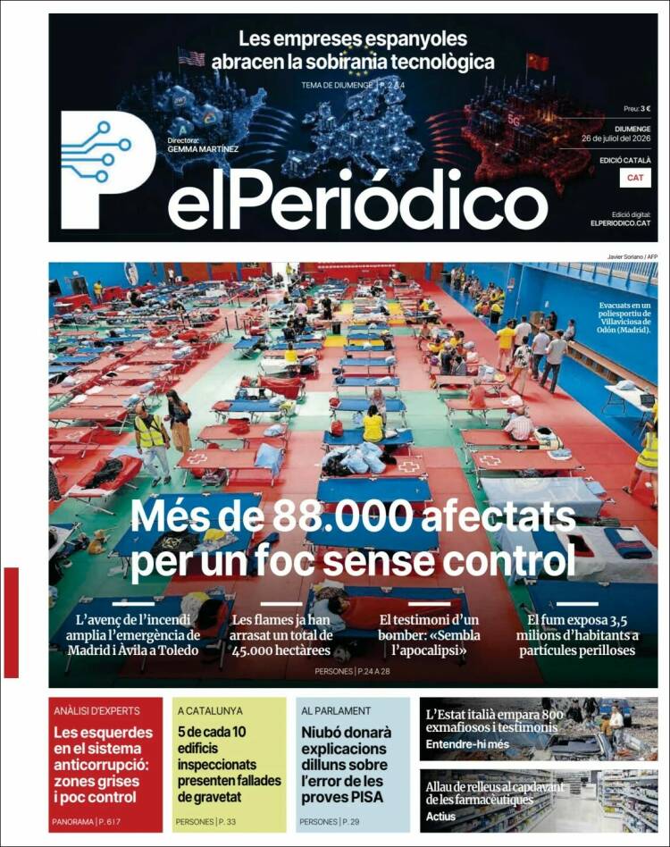 Portada de El Periódico de Catalunya (Espa&ntilde;a)