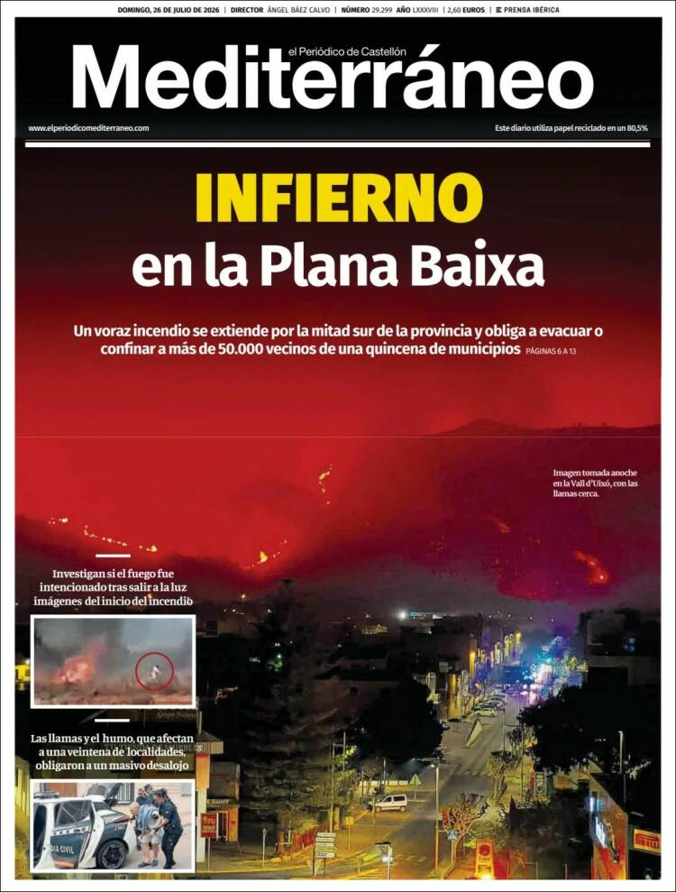 Portada de El Periódico Mediterraneo (Espa&ntilde;a)
