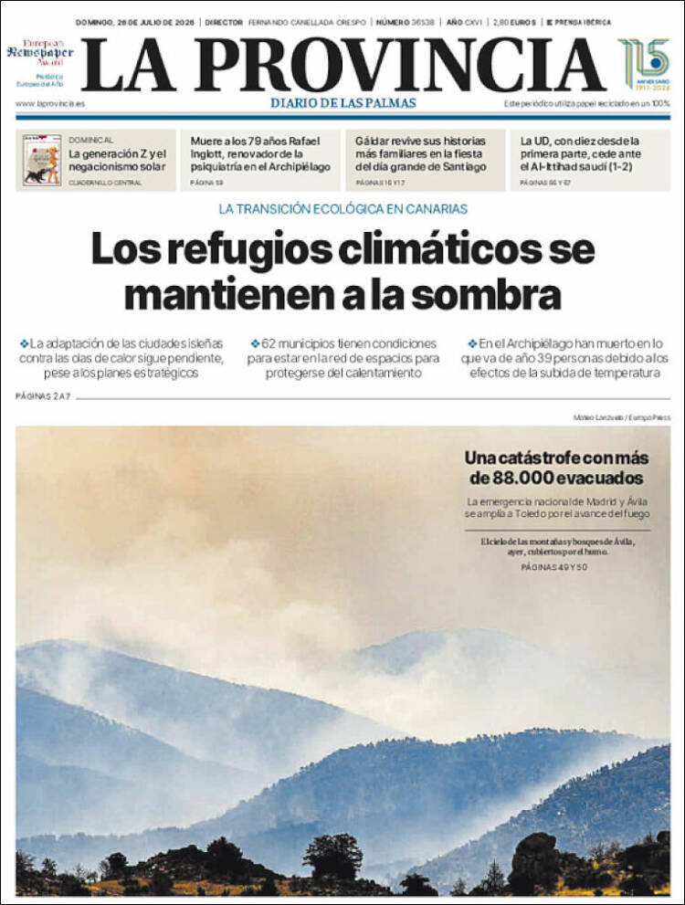Portada de La Provincia (Espa&ntilde;a)