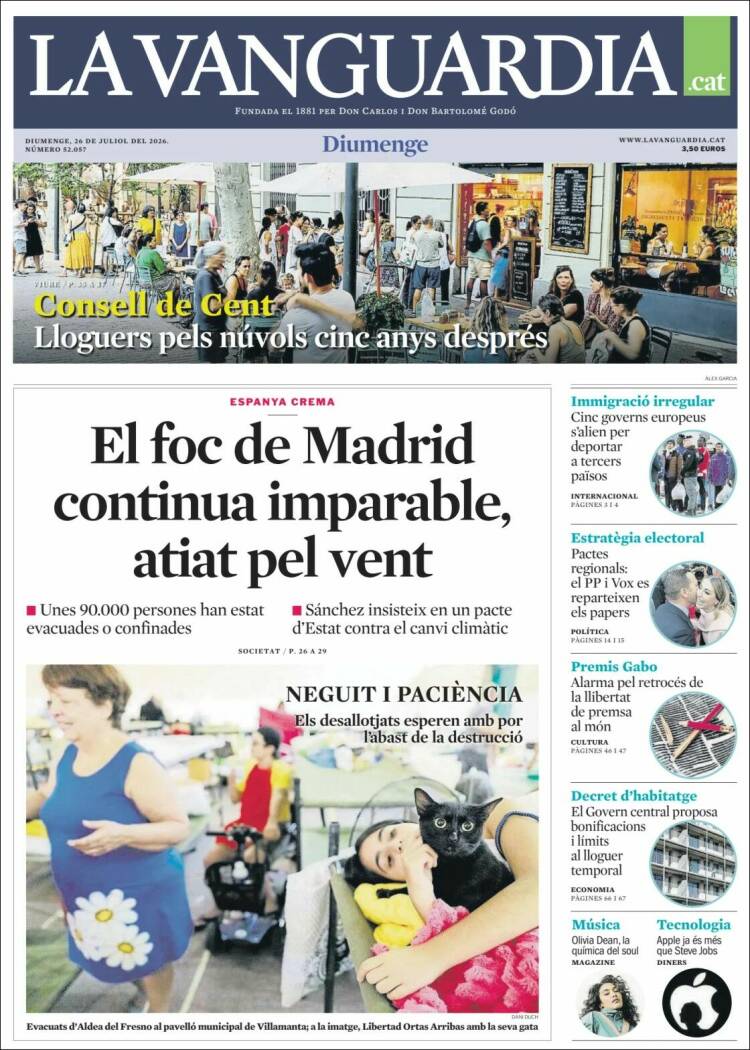 Portada de La Vanguardia (Espa&ntilde;a)