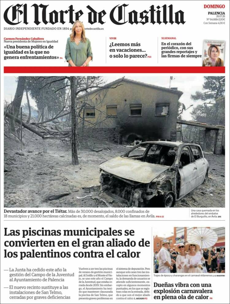 Portada de Norte de Castilla - Palencia (Espa&ntilde;a)