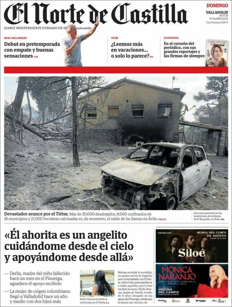 Portada de Norte de Castilla - Valladolid (Espa&ntilde;a)