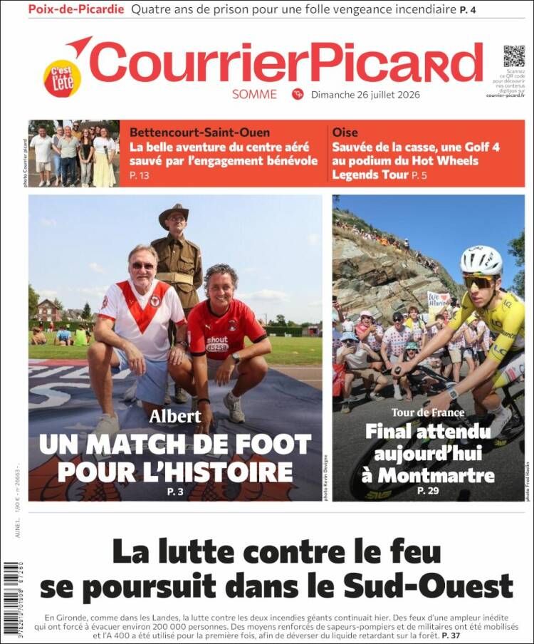 Portada de Courrier Picard (Francia)