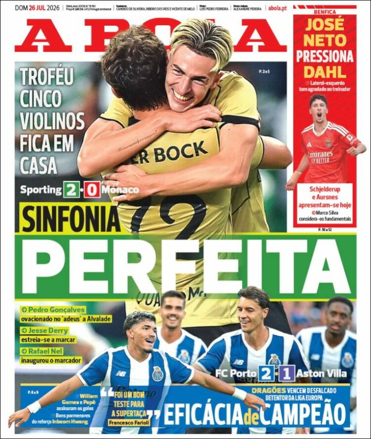 Portada de A Bola (Portugal)