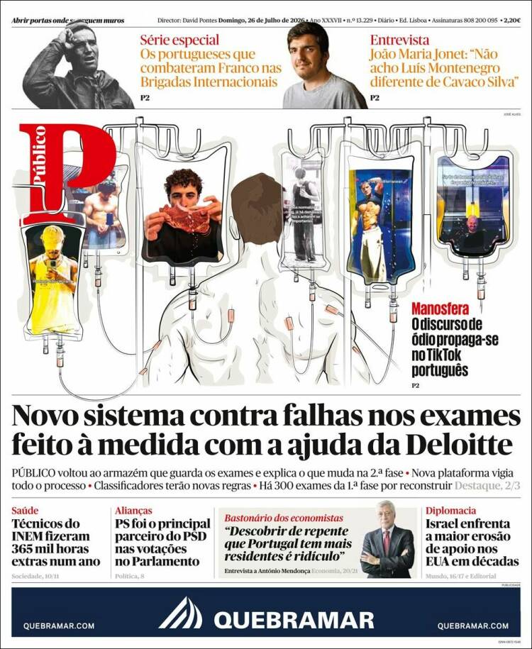 Portada de Público (Portugal)