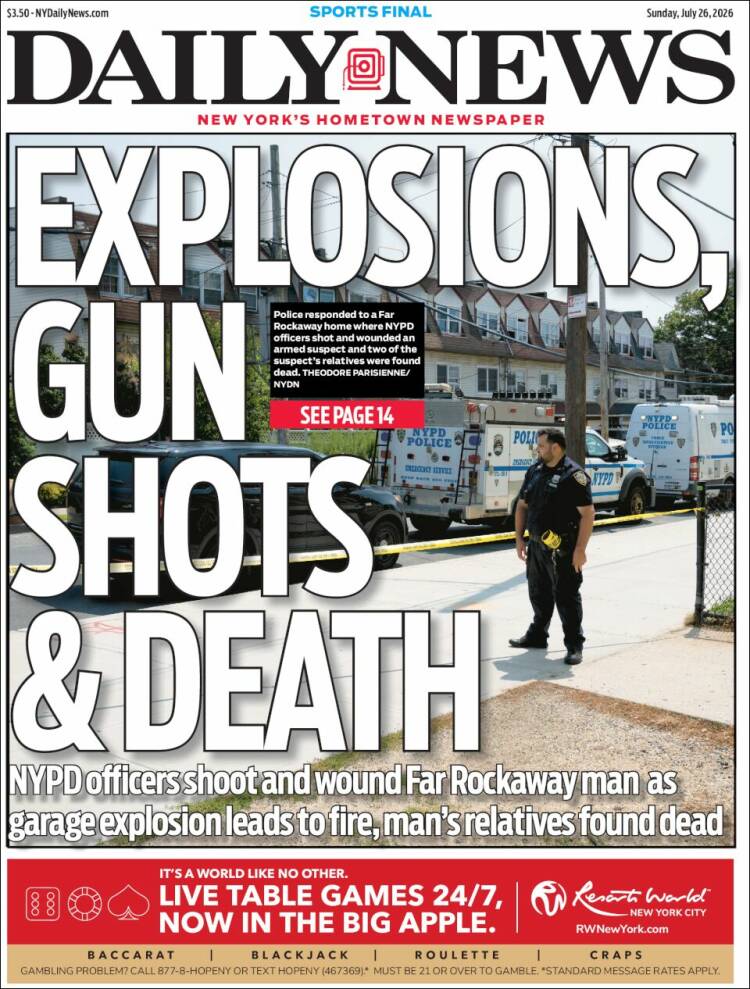 Portada de Daily News - New York (USA)