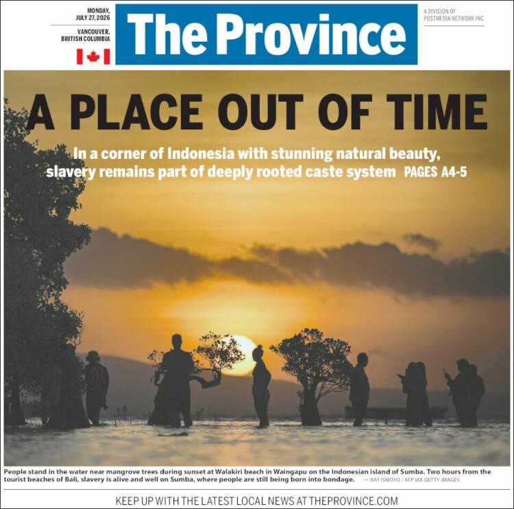 Portada de The Province (Canad&aacute;)