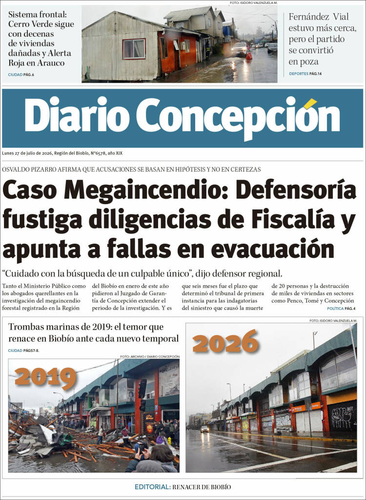 Portada de Diario de Concepción (Chile)