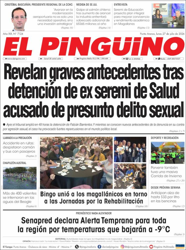 Portada de El Pingüino (Chile)