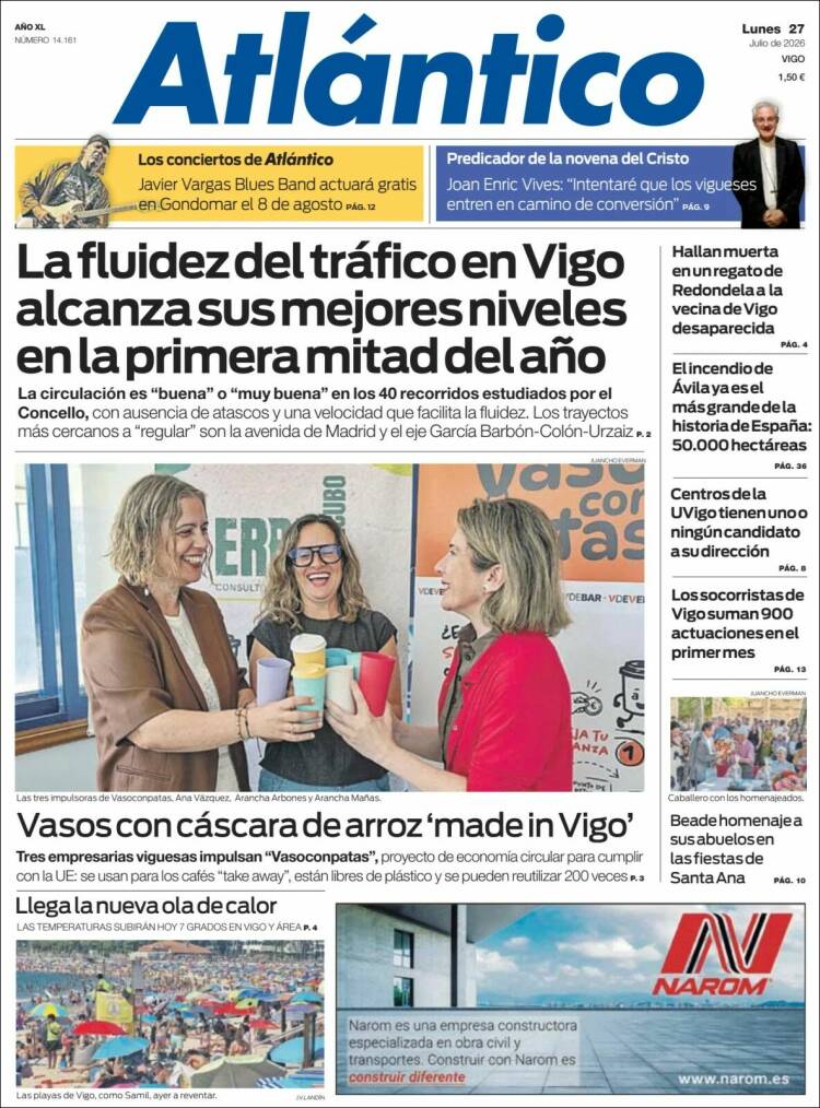 Portada de Atlántico Diario (Espa&ntilde;a)